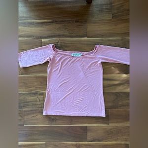 Fighting eel light pink off the shoulder top - size S